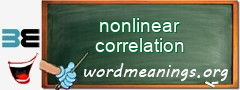 WordMeaning blackboard for nonlinear correlation